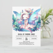 テーマ愛らしい妖精誕生日 招待状 (スタンド正面)