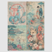 テーマ日本ののコラージュ分離の作成 薄葉紙 (正面)