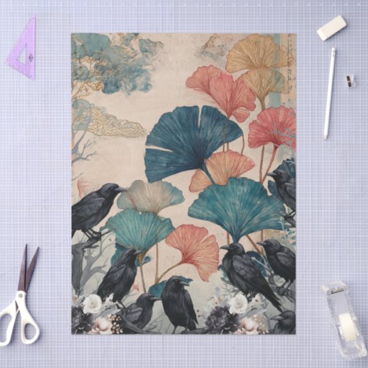 テーマ日本ののデコページの作成 薄葉紙 (クラフト)