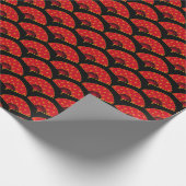 テーマ日本のの赤伝統的東洋ファン ラッピングペーパー (角)