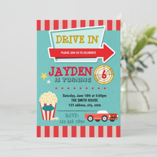 テーマ映画パーティの招待状で運転して下さい 招待状 (スタンド正面)