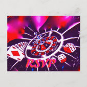 テーマ結婚式招待状RSVP インビテーションポストカード (正面)