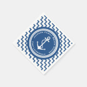 テーマ航海のいかりファミリービーチハウスパーティー スタンダードカクテルナプキン (角)