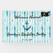 テーマ航海のの独身男性パーティー 横断幕 (横)