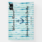 テーマ航海のの独身男性パーティー 横断幕 (縦)