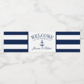 テーマ航海のの結婚ヴィンテージいかり歓迎 ペットボトルラベル (シングルラベル)