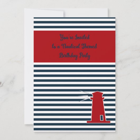 テーマ航海のの誕生日パーティーウーマン60 招待状 (正面)