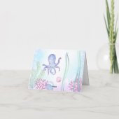 テーマ航海のの誕生日パーティーサンキューカード。 サンキューカード (裏面)