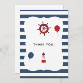 テーマ航海のの誕生日パーティー サンキューカード (正面/裏面)