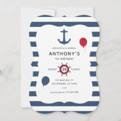 テーマ航海のの誕生日パーティー 招待状 (正面)