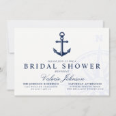 テーマ航海のの |ヴィンテージいかりブライダルシャワー 招待状 (正面)