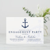 テーマ航海のの |ヴィンテージいかり婚約パーティ 招待状 (スタンド正面)