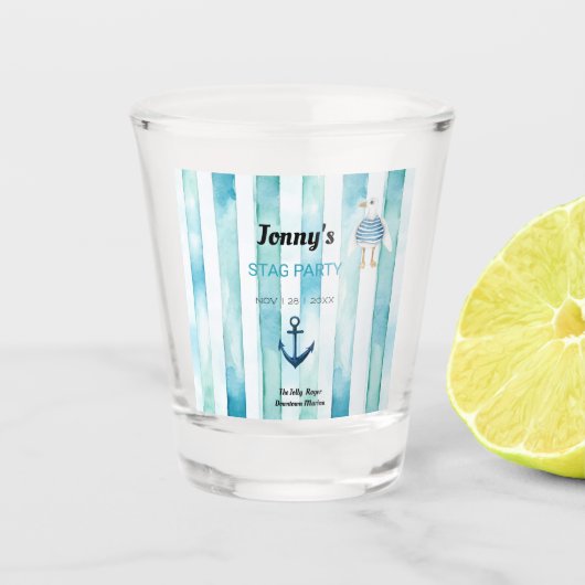 テーマ航海ののStagバチュラーパーティ ショットグラス (正面)