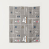 テーマ航海のイラストレーション タペストリー (正面)