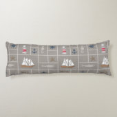 テーマ航海のイラストレーション ボディピロー (裏面)