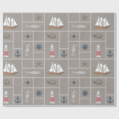 テーマ航海のイラストレーション ラッピングペーパー (フラット)