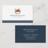 テーマ航海のカニ沿岸実在地休暇 名刺 (正面/裏面)