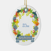 テーマ航海のクリスマスリースオーナメント – 沿岸 セラミックオーナメント (右)