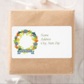 テーマ航海のクリスマスリース差出人住所 ラベル (インサイチュ)