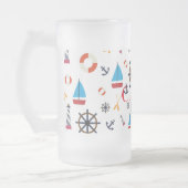 テーマ航海のサンダー_コーブ フロストグラスビールジョッキ (左)