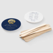 テーマ航海のズ結婚シーセル金ゴールドネイビーブルー ハンドファン (組立なし)