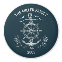 テーマ航海のデザインと海風景 セラミックノブ