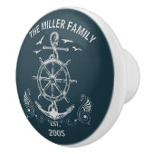 テーマ航海のデザインと海風景 セラミックノブ (右)