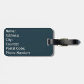 テーマ航海のデザインと海風景 ラゲッジタグ (裏面横)