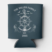 テーマ航海のデザインと海風景 缶クーラー (正面)