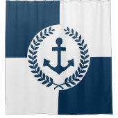 テーマ航海のデザイン シャワーカーテン (正面)