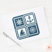 テーマ航海のデザイン スクエアシール (封筒)