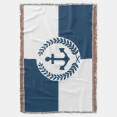 テーマ航海のデザイン スローブランケット (正面縦)