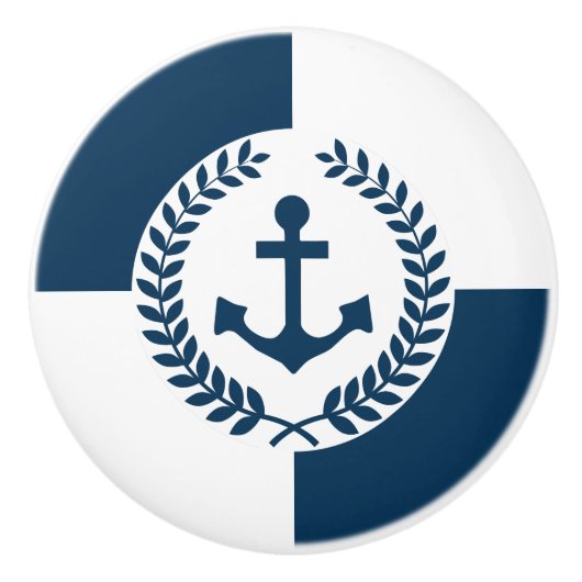 テーマ航海のデザイン セラミックノブ (正面)