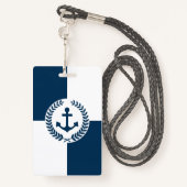 テーマ航海のデザイン バッジ (裏面ランヤード)