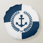 テーマ航海のデザイン ラウンドクッション (裏面)