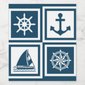 テーマ航海のデザイン ワインラベル (シングルラベル)