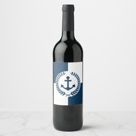 テーマ航海のデザイン ワインラベル (正面)