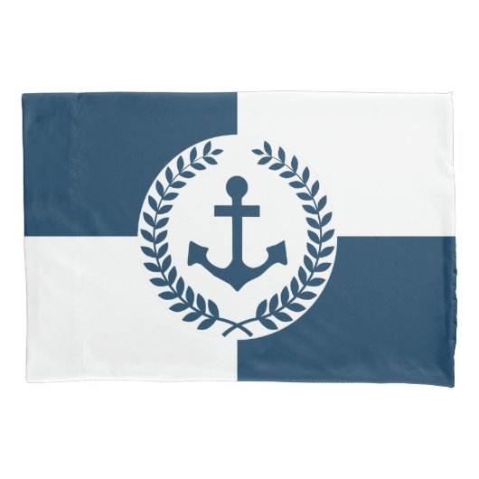 テーマ航海のデザイン 枕カバー (正面)