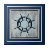 テーマ航海のネイビーセラミックタイル タイル (正面)