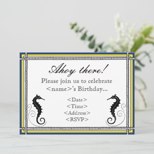 テーマ航海のパーティの招待状 招待状 (スタンド正面)