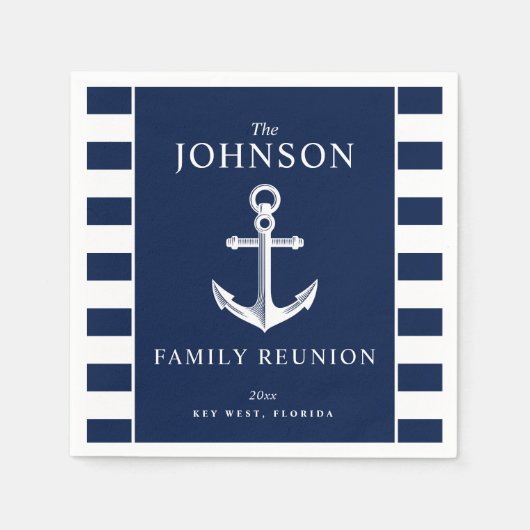 テーマ航海のファミリー懇親会いかり スタンダードカクテルナプキン (正面)