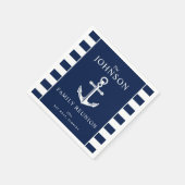 テーマ航海のファミリー懇親会いかり スタンダードカクテルナプキン (角)