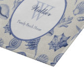 テーマ航海のブルーシーシェルカスタム切削ボード カッティングボード (角)