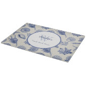 テーマ航海のブルーシーシェルカスタム切削ボード カッティングボード (角)