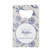 テーマ航海のブルーシーシェルカスタム クレジットカード栓抜き (裏面)