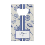 テーマ航海のブルーシーシェルカスタム クレジットカード栓抜き (裏面)