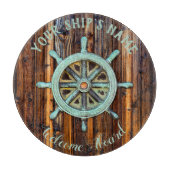 テーマ航海のブロンズのキャプテンホイール カッティングボード (正面)