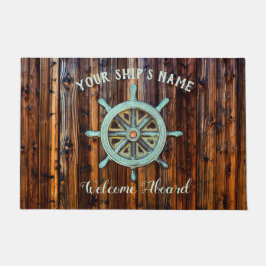 テーマ航海のブロンズのキャプテンホイール ドアマット
