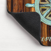 テーマ航海のブロンズのキャプテンホイール マウスパッド (コーナー)