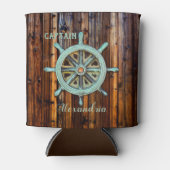 テーマ航海のブロンズのキャプテンホイール 缶クーラー (正面)